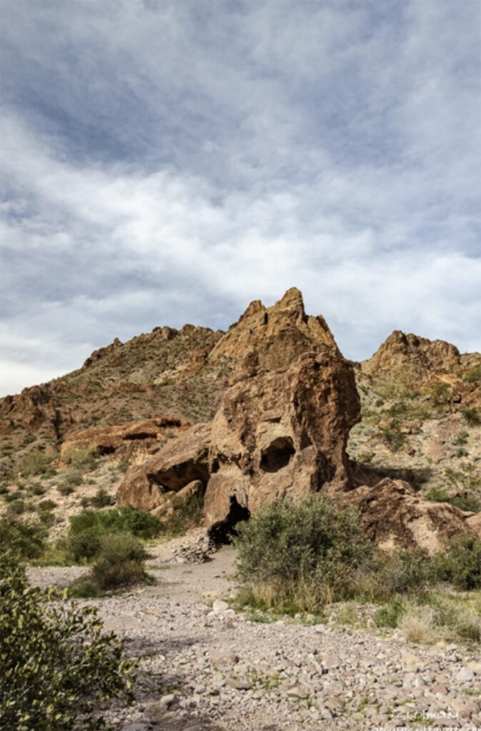 Kofa National Wildlife Refuge Skull Rock for van rental family road trip