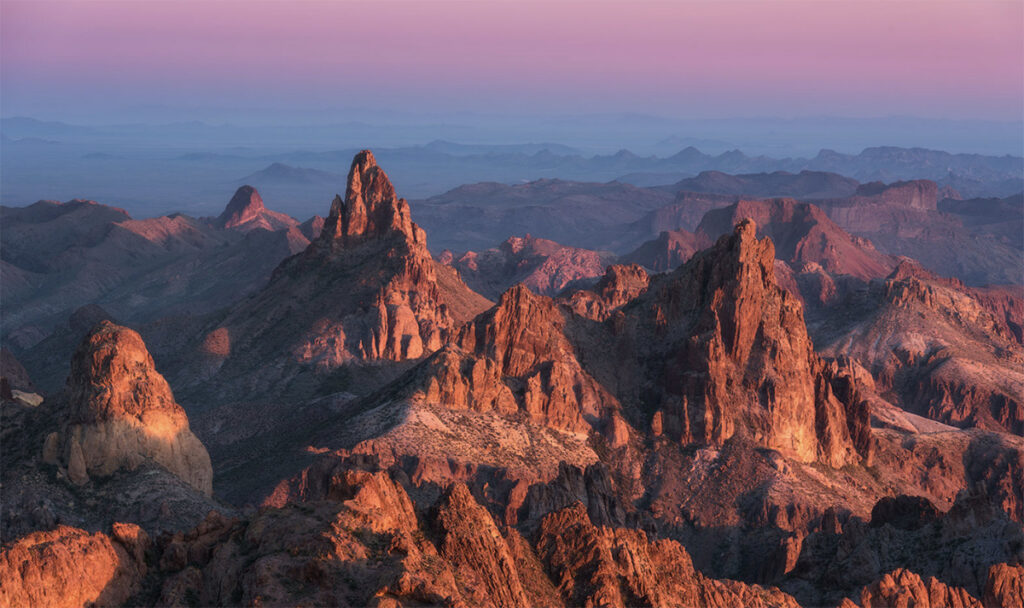 Kofa National Wildlife Refuge mountains view for camper van rental family adventure road trip