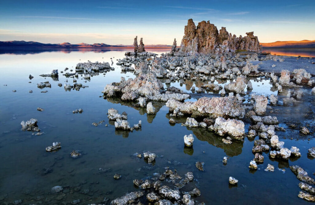 San Diego, California based camper van rental running guided trips to the Eastern Sierras on Highway 395 to Mono Lake