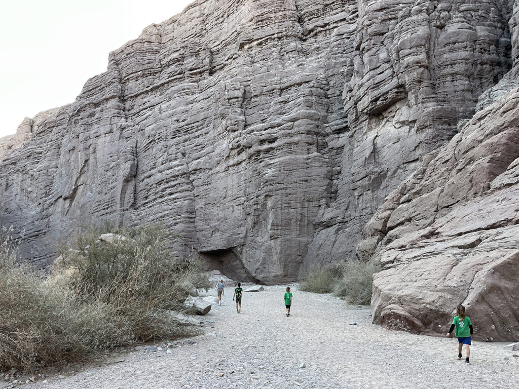Slot canyon at Painted Canyon on an adventure camper van rental in California