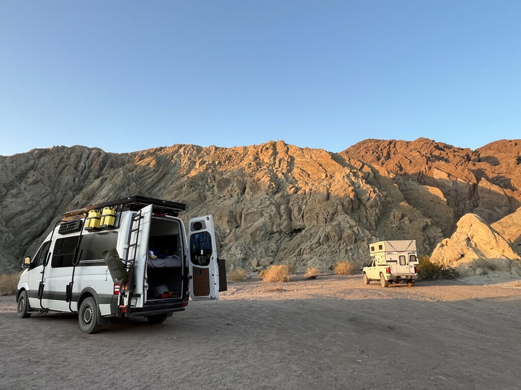 Camper van rental at Painted Canyon