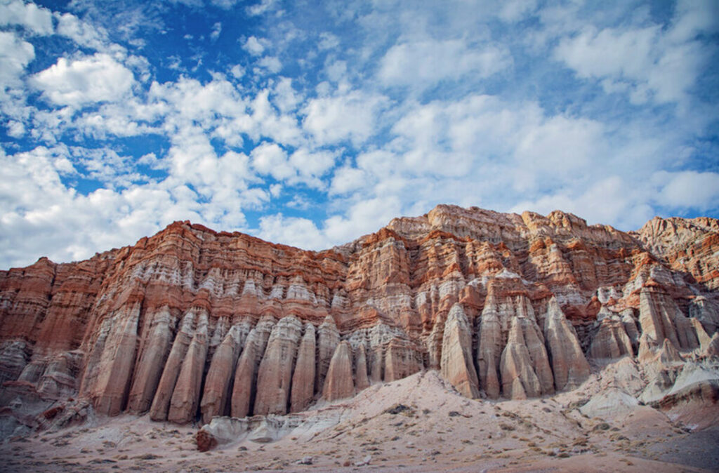San Diego, California based camper van rental running guided trips to the Eastern Sierras on Highway 395 to Red Rock Canyon State Park