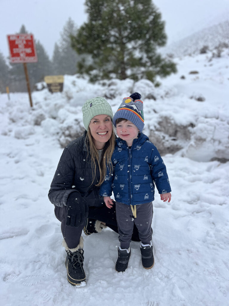 Eastern Sierras Big Pine Lakes Hike snowy mountain family
