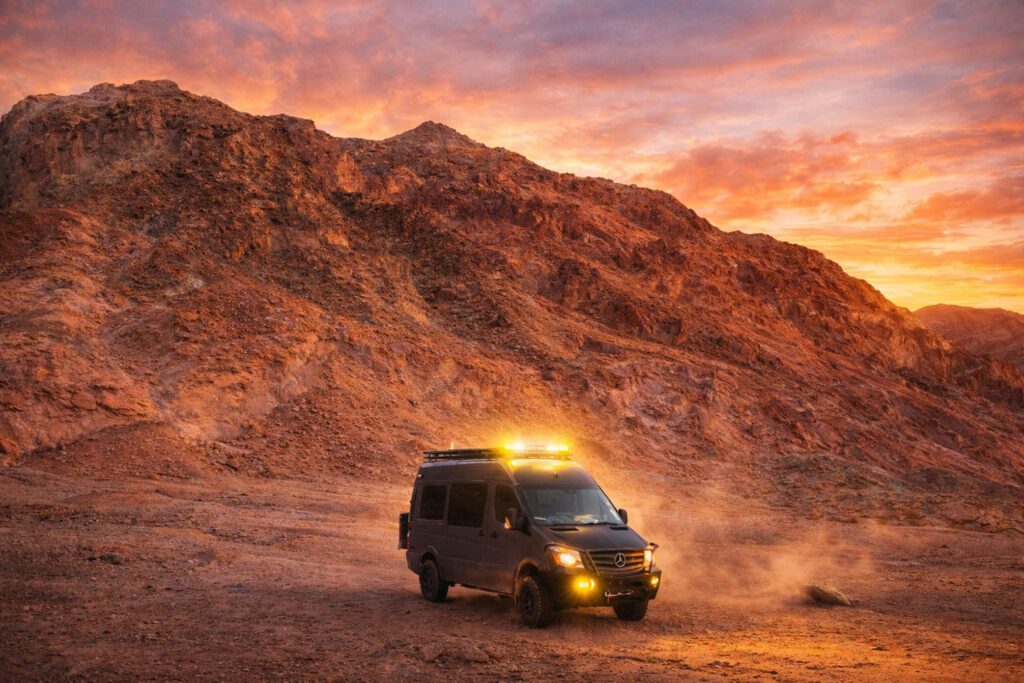 Death Valley National Park van rental photo at sunset