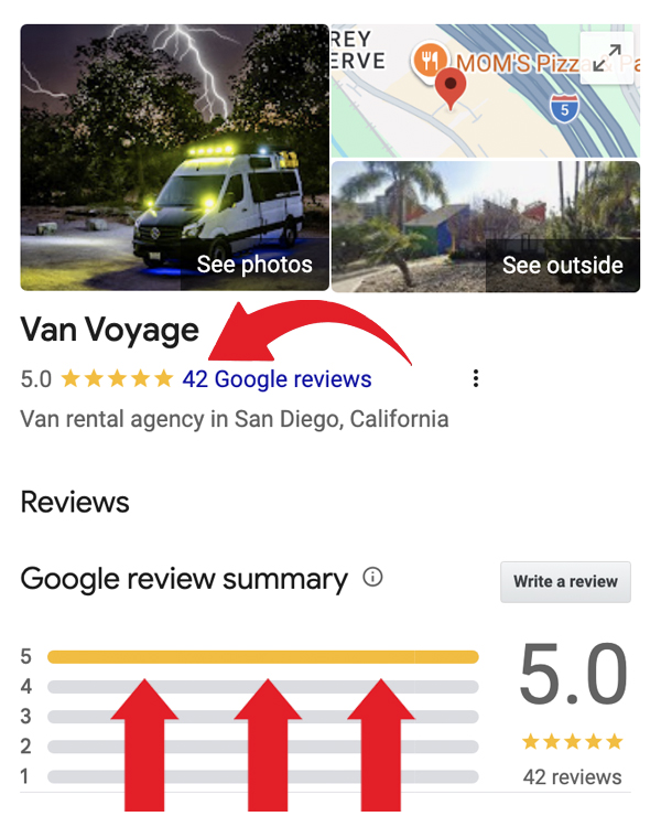 reviews for camper van rental van voyage based in san diego