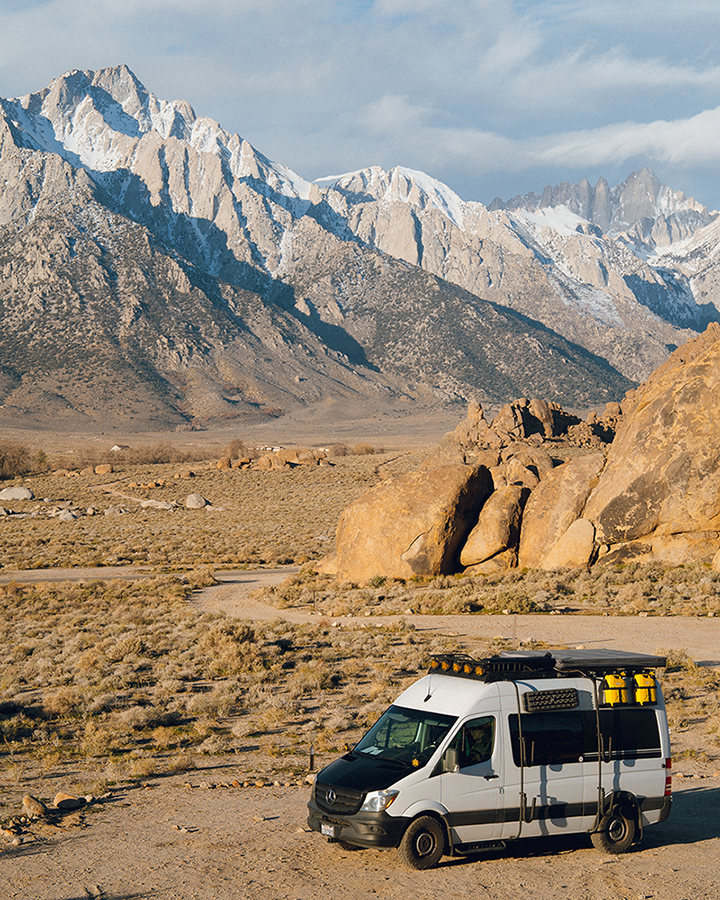 alabama hills camper van rental van voyage based in san diego